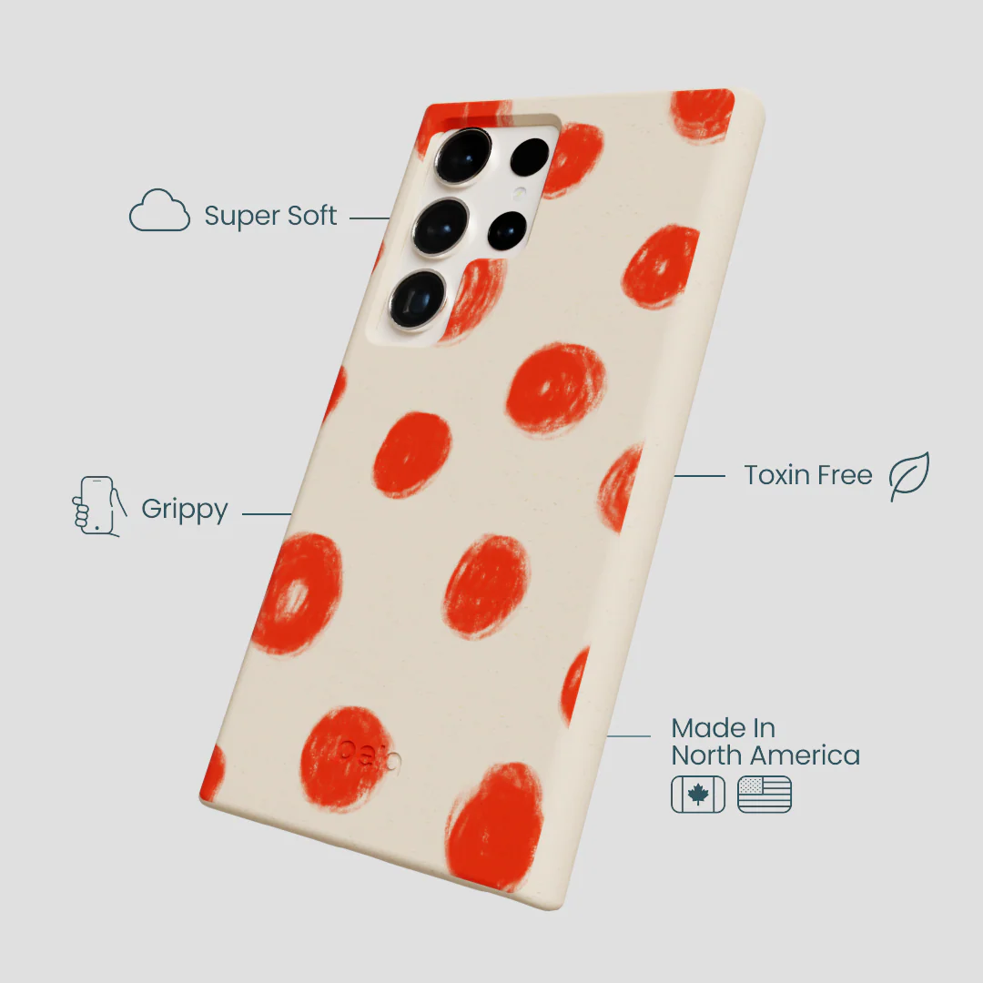 Seashell Cheery Dots Samsung Galaxy S24 Ultra Case - Image 4