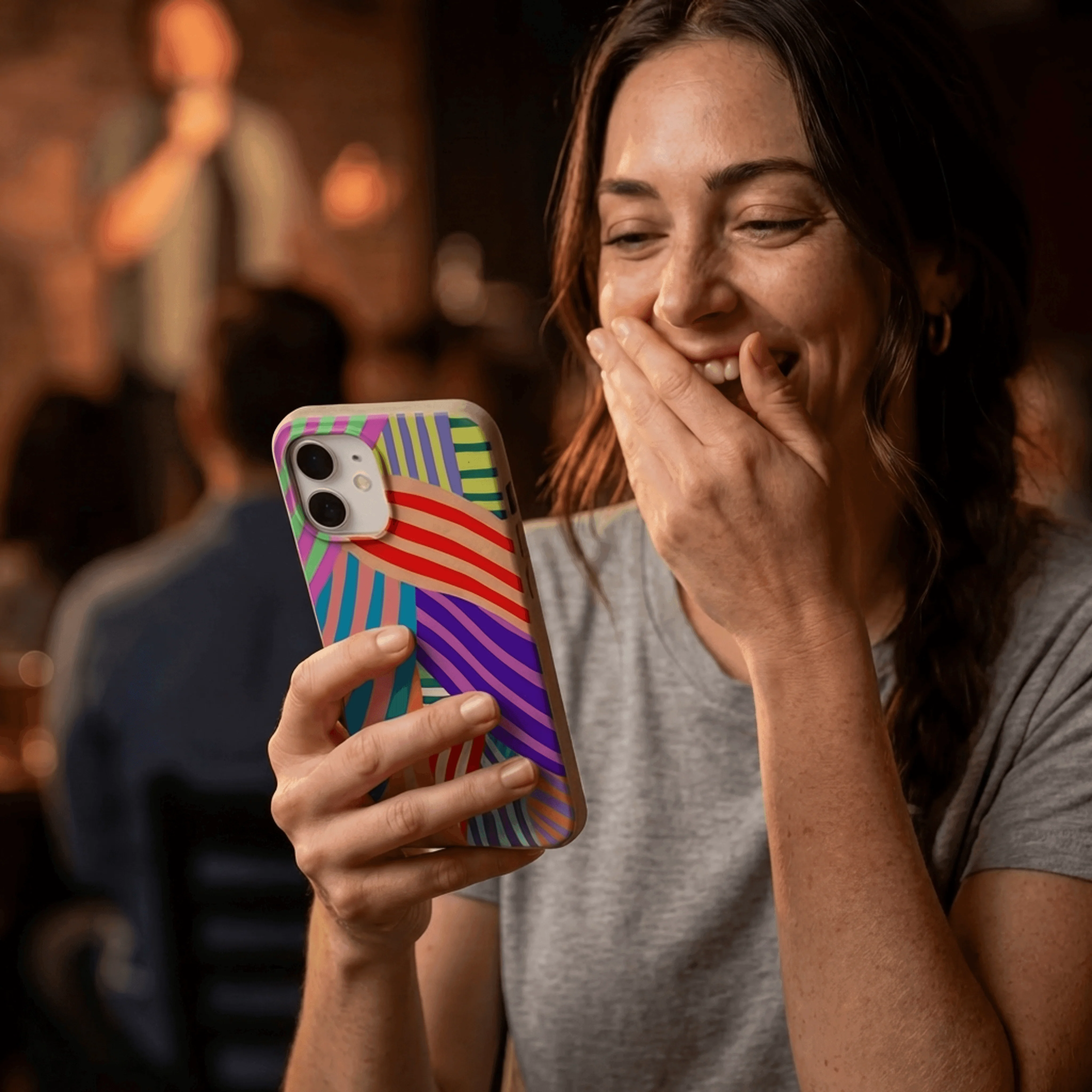 Seashell Clownish Stripes iPhone 16e/17e Case - Image 2