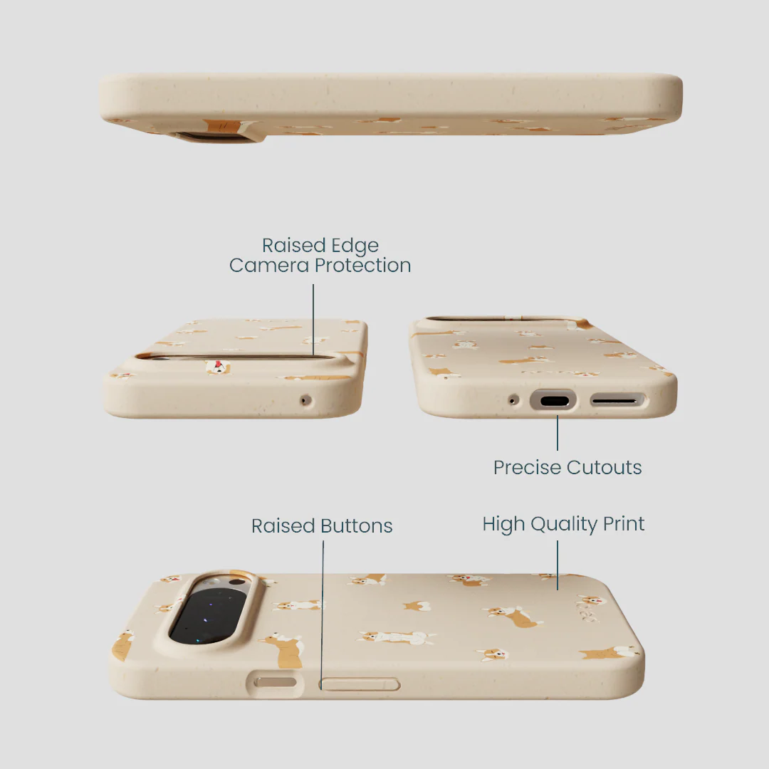 Seashell Corgi Cuties Google Pixel 9/9 Pro Case - Image 2