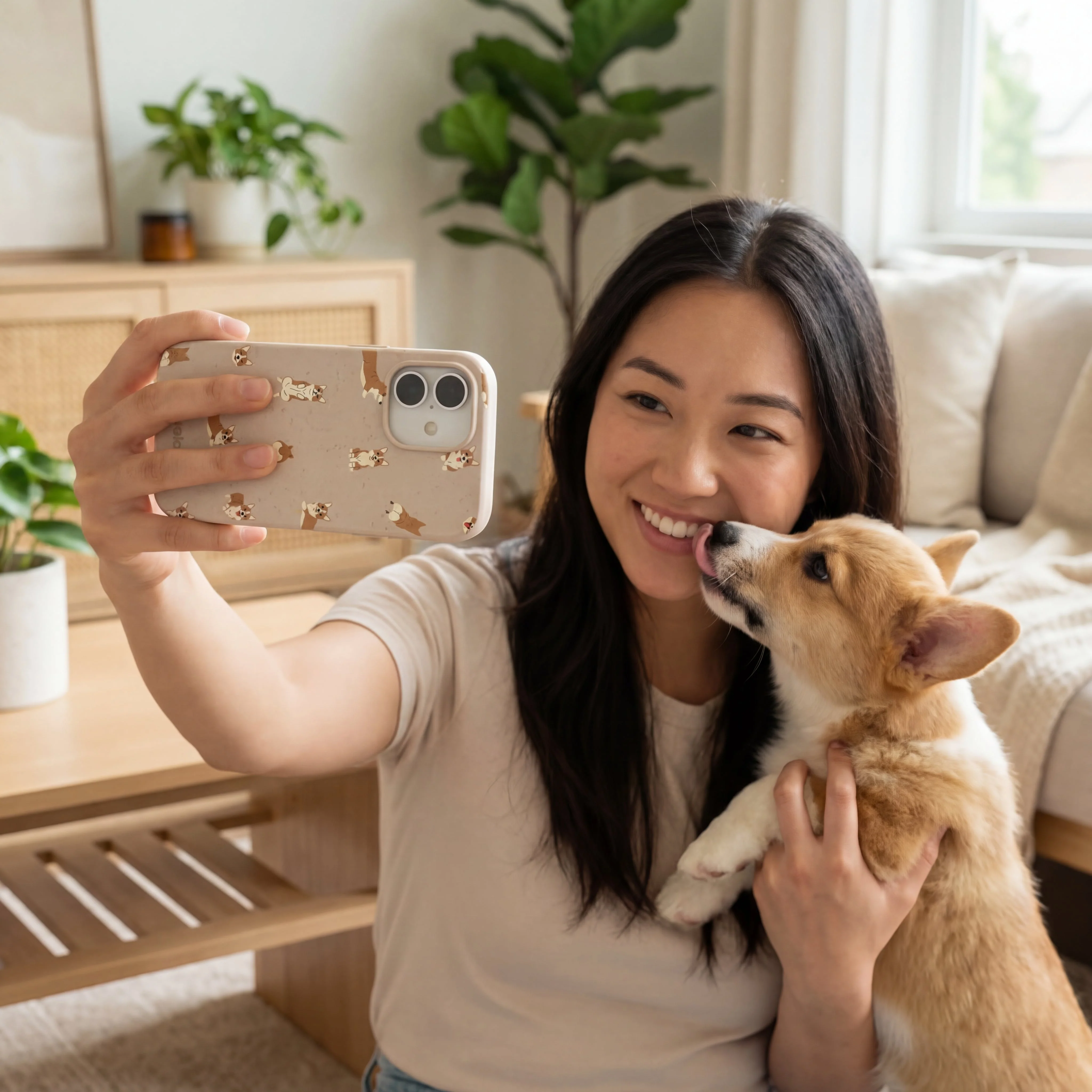 Seashell Corgi Cuties iPhone 16 Plus Case - Image 2