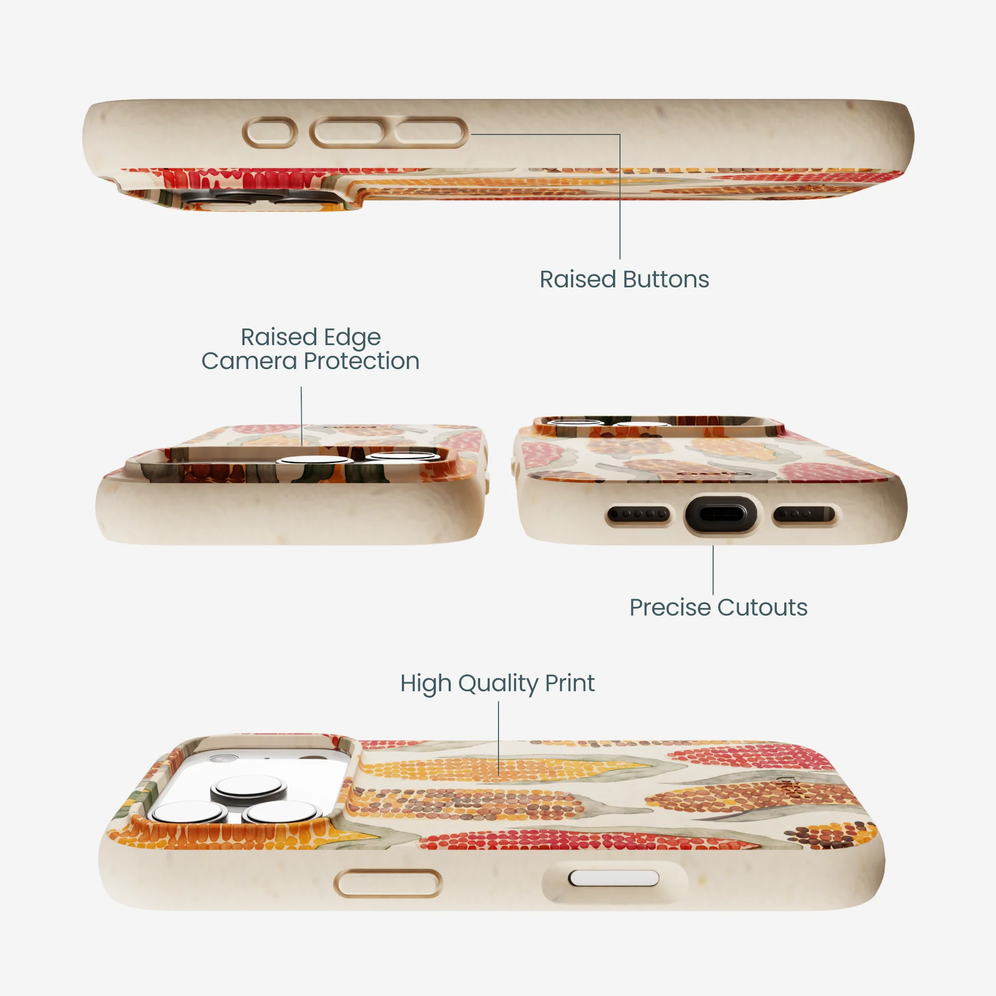 Seashell Cornfield iPhone 17 Pro Case - Image 3