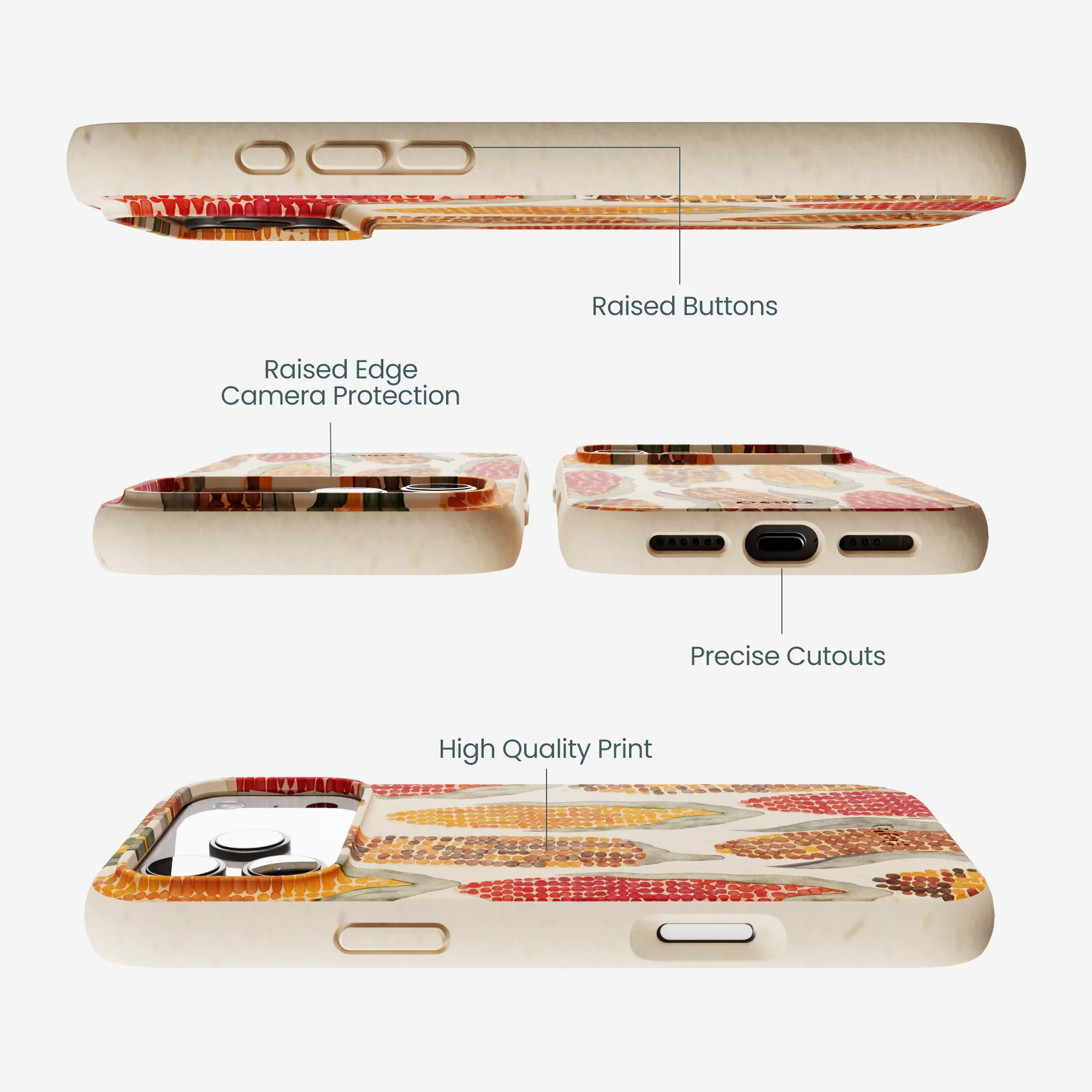 Seashell Cornfield iPhone 17 Pro Max Case - Image 3