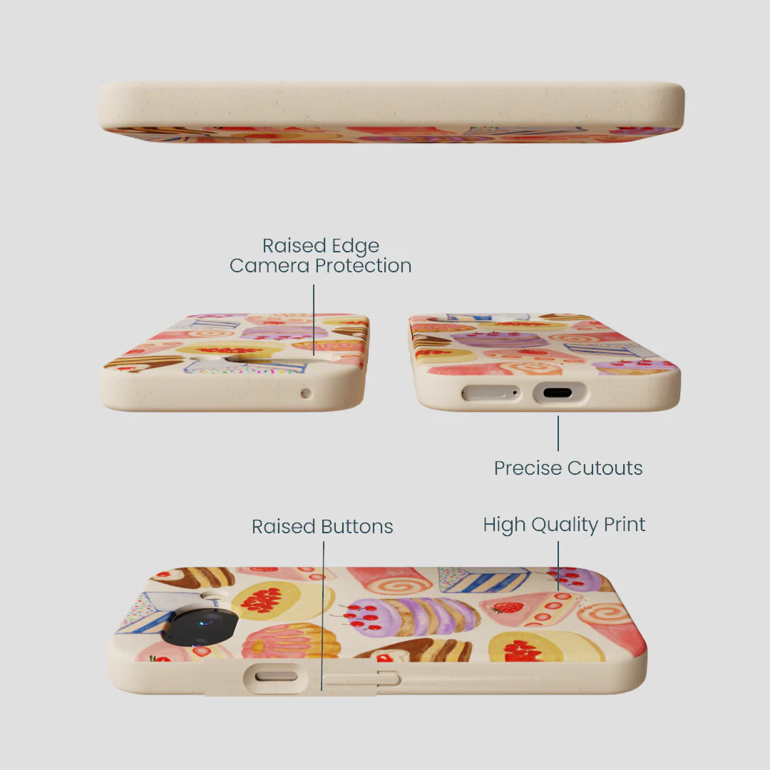 Seashell Crayon Pastries Google Pixel 9a Case - Image 3