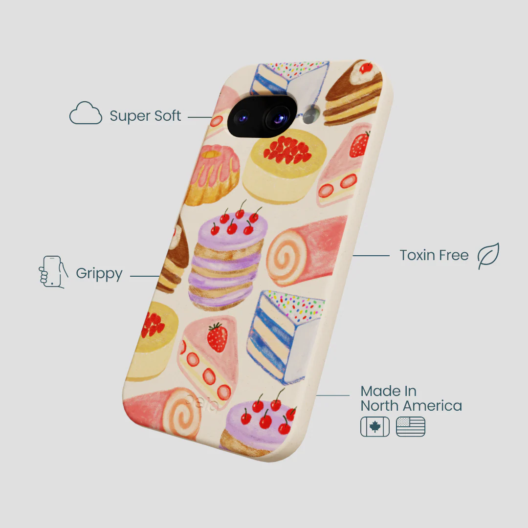 Seashell Crayon Pastries Google Pixel 9a Case - Image 4