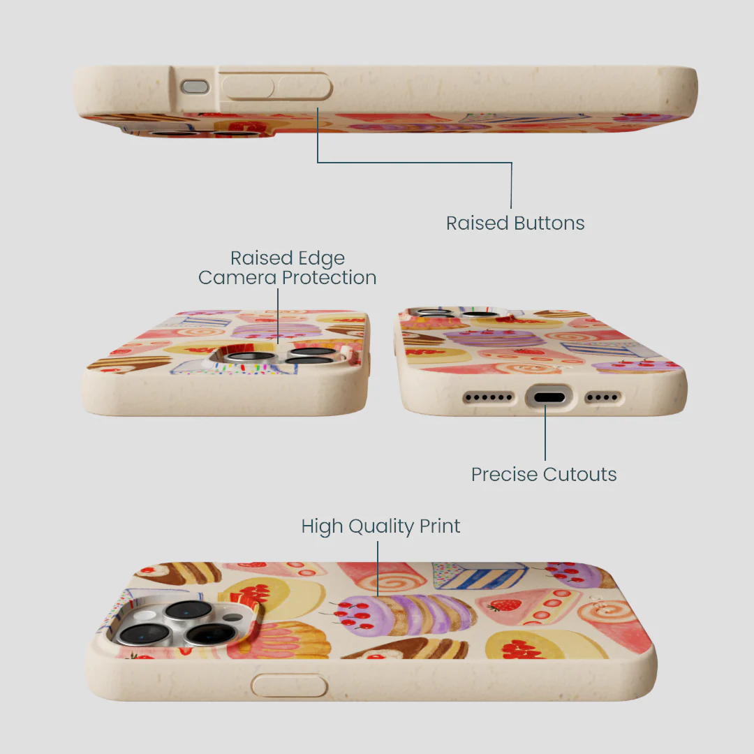 Seashell Crayon Pastries iPhone 15 Pro Max Case - Image 3