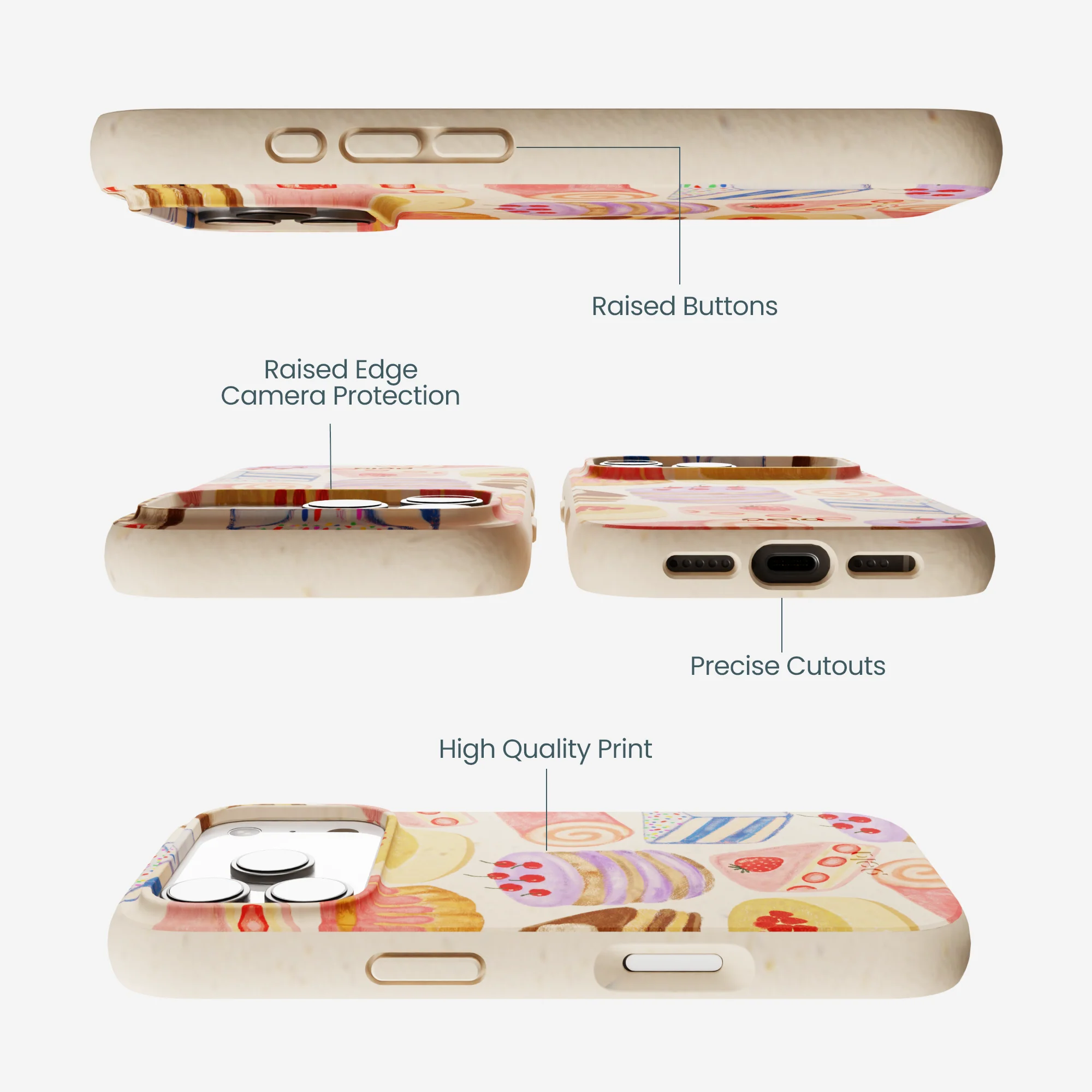 Seashell Crayon Pastries iPhone 17 Pro Case - Image 3
