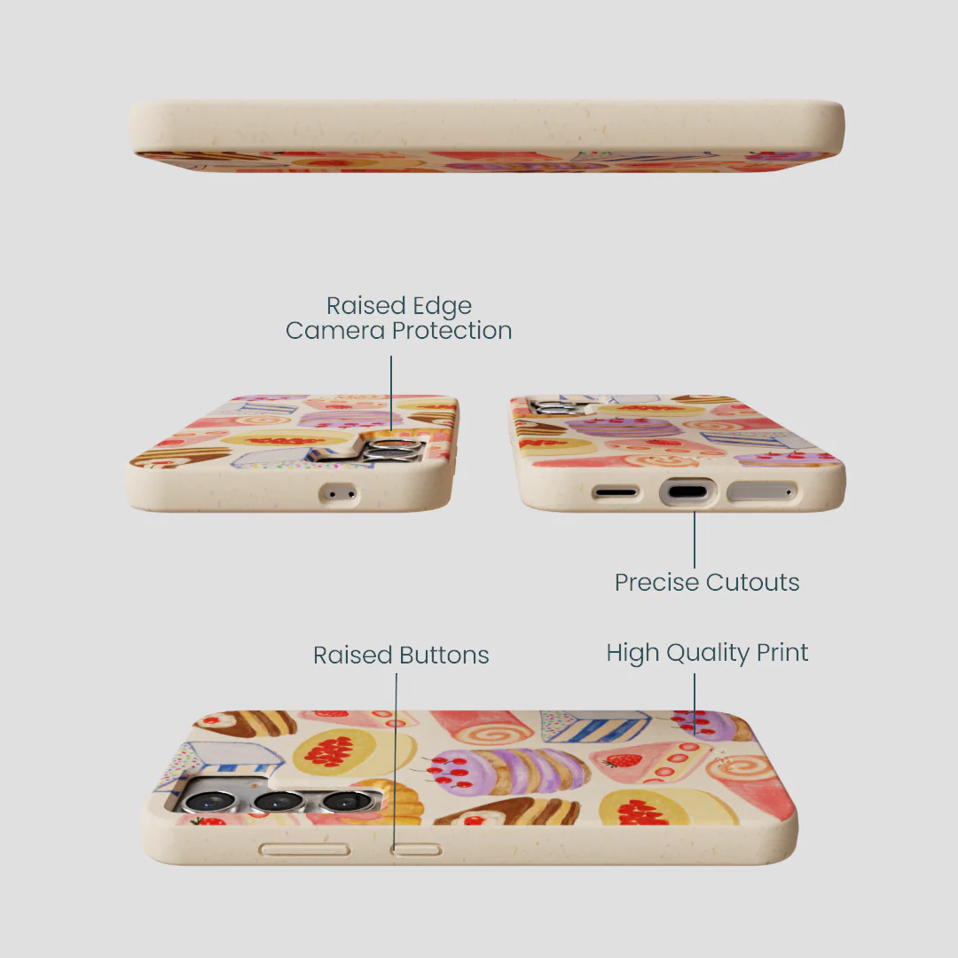 Seashell Crayon Pastries Samsung Galaxy S25 Case - Image 3