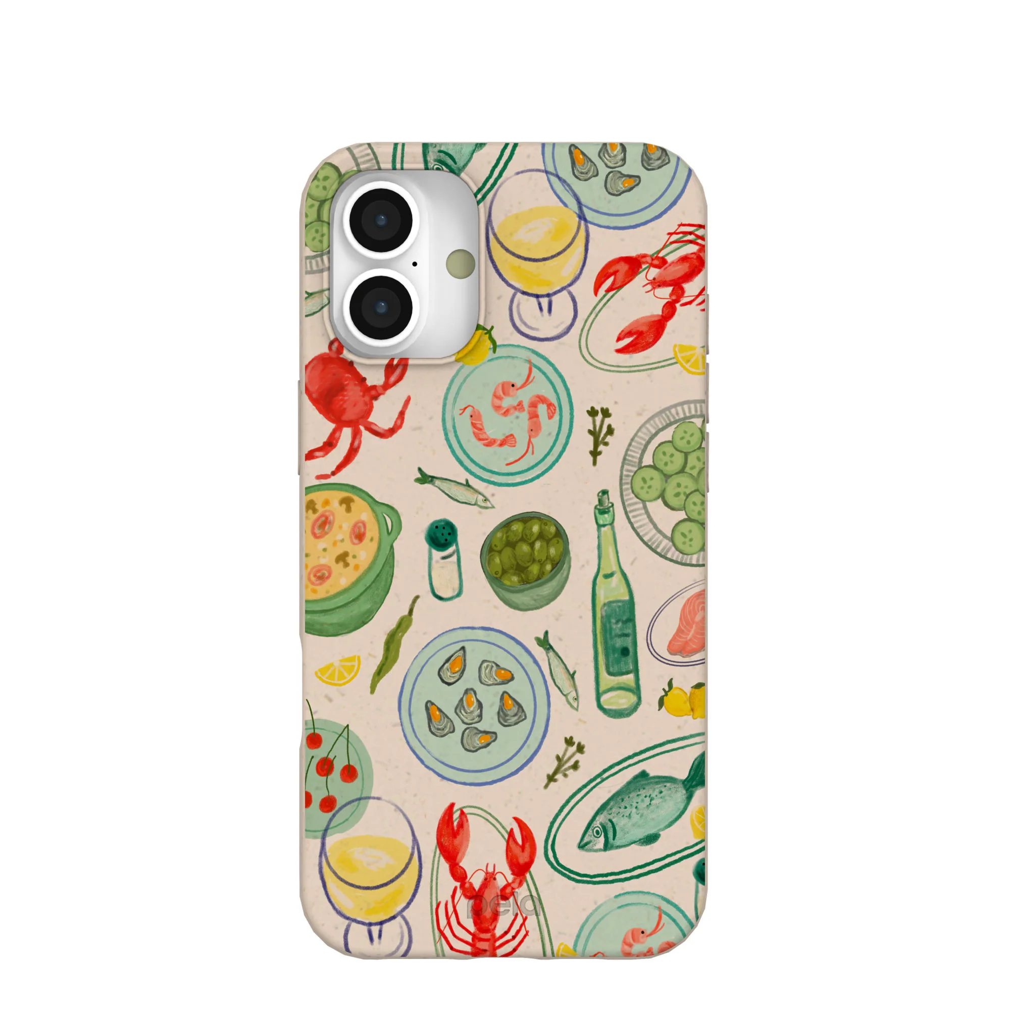 Seashell Dock and Dine iPhone 16 Plus Case