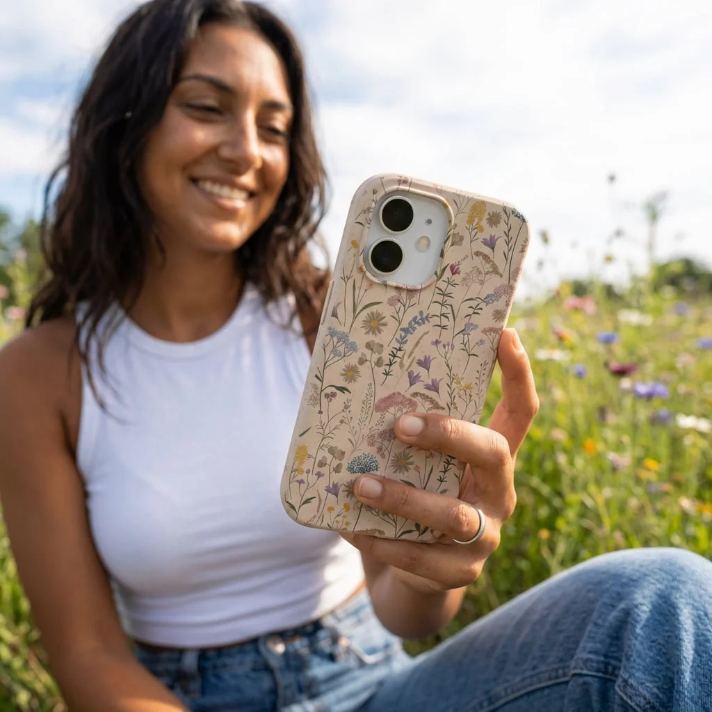 Seashell Dusty Petals iPhone 16 Plus Case - Image 2