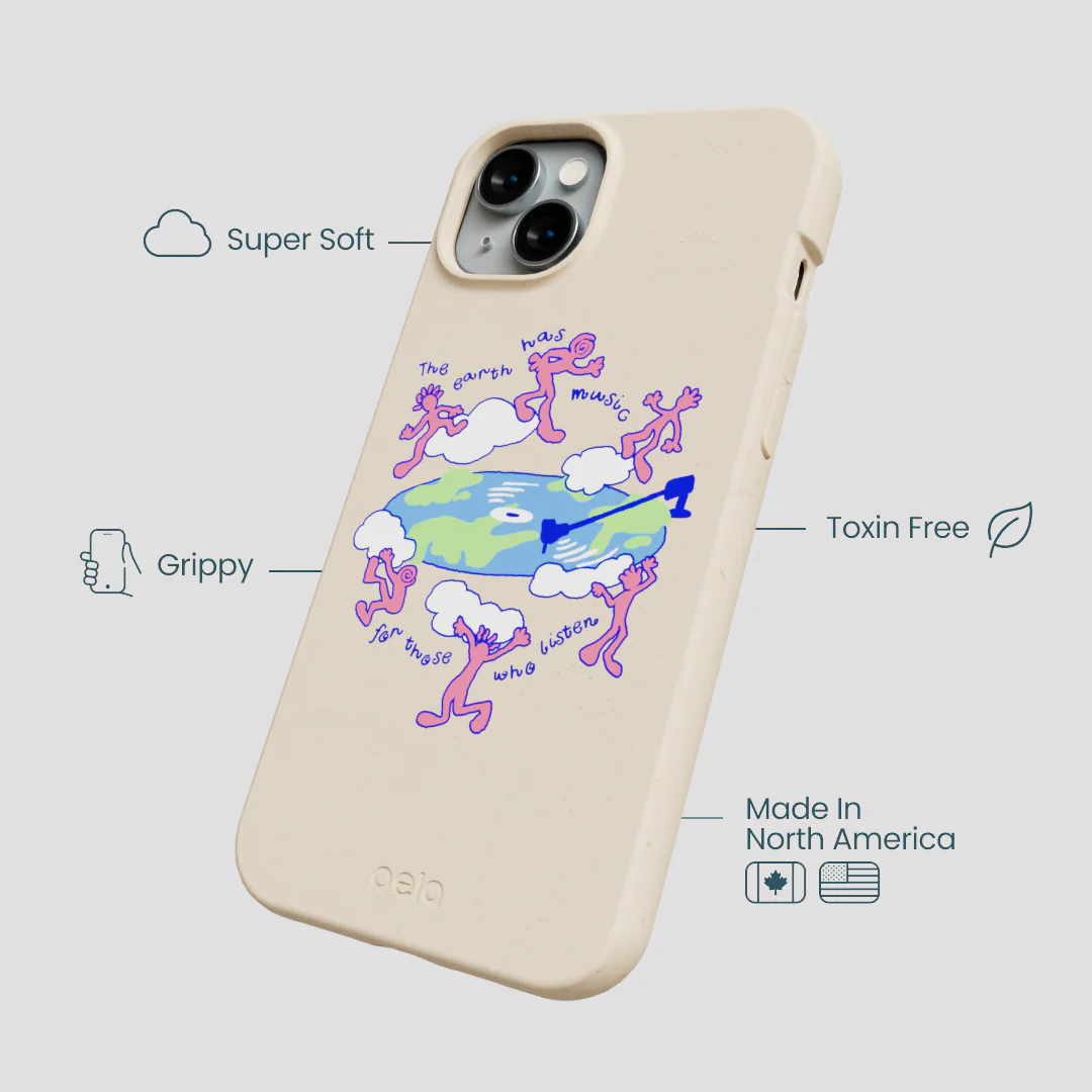 Seashell Earth Music iPhone 15 Plus Case - Image 4