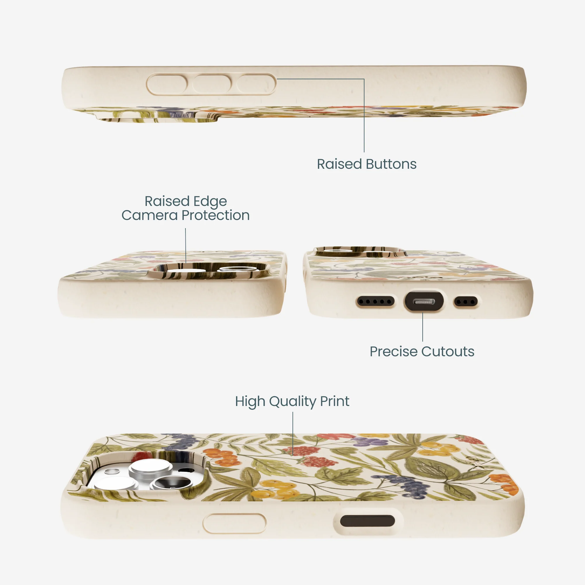 Seashell Fall Berries iPhone 16 Pro Max Case - Image 3