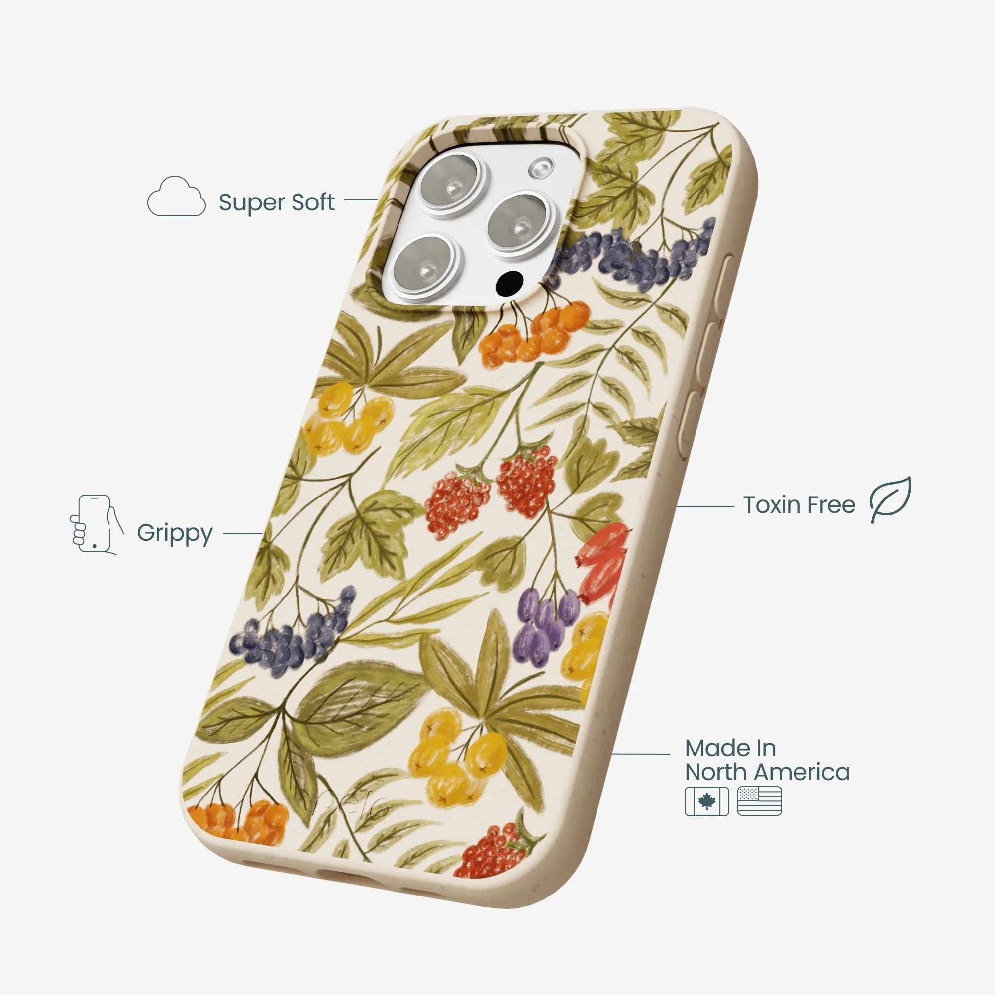 Seashell Fall Berries iPhone 16 Pro Max Case - Image 4