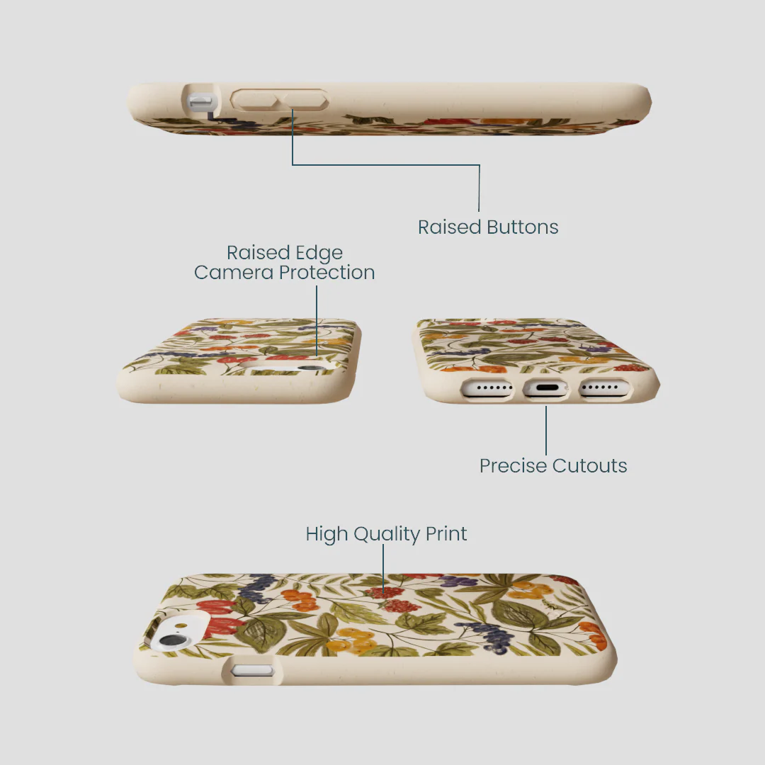 Seashell Fall Berries iPhone 6/6s/7/8/SE Case - Image 3