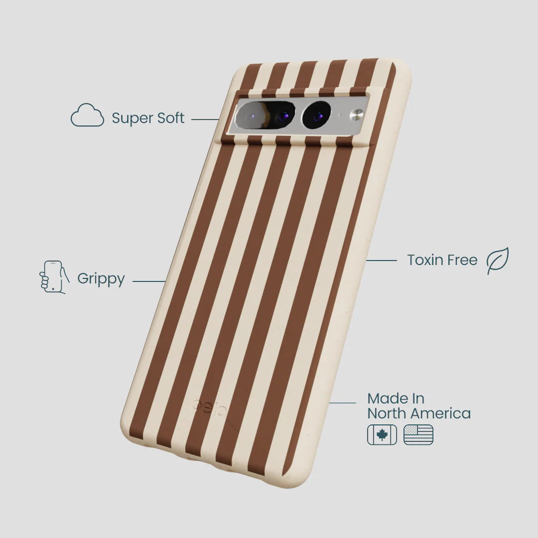 Seashell Fawn Stripes Google Pixel 7 Pro Case - Image 4