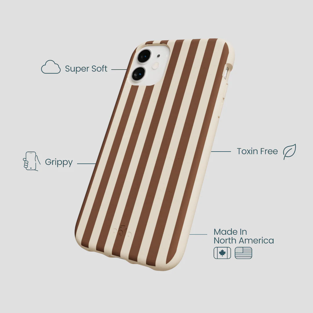 Seashell Fawn Stripes iPhone 11 Case - Image 4