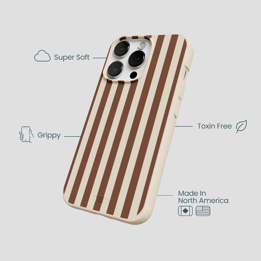 Seashell Fawn Stripes iPhone 13 Pro Case - Image 4
