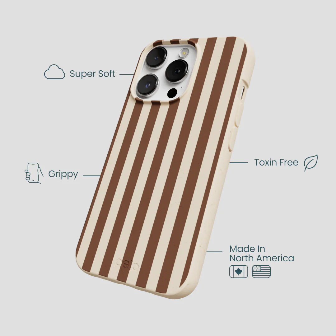 Seashell Fawn Stripes iPhone 13 Pro Max Case - Image 4