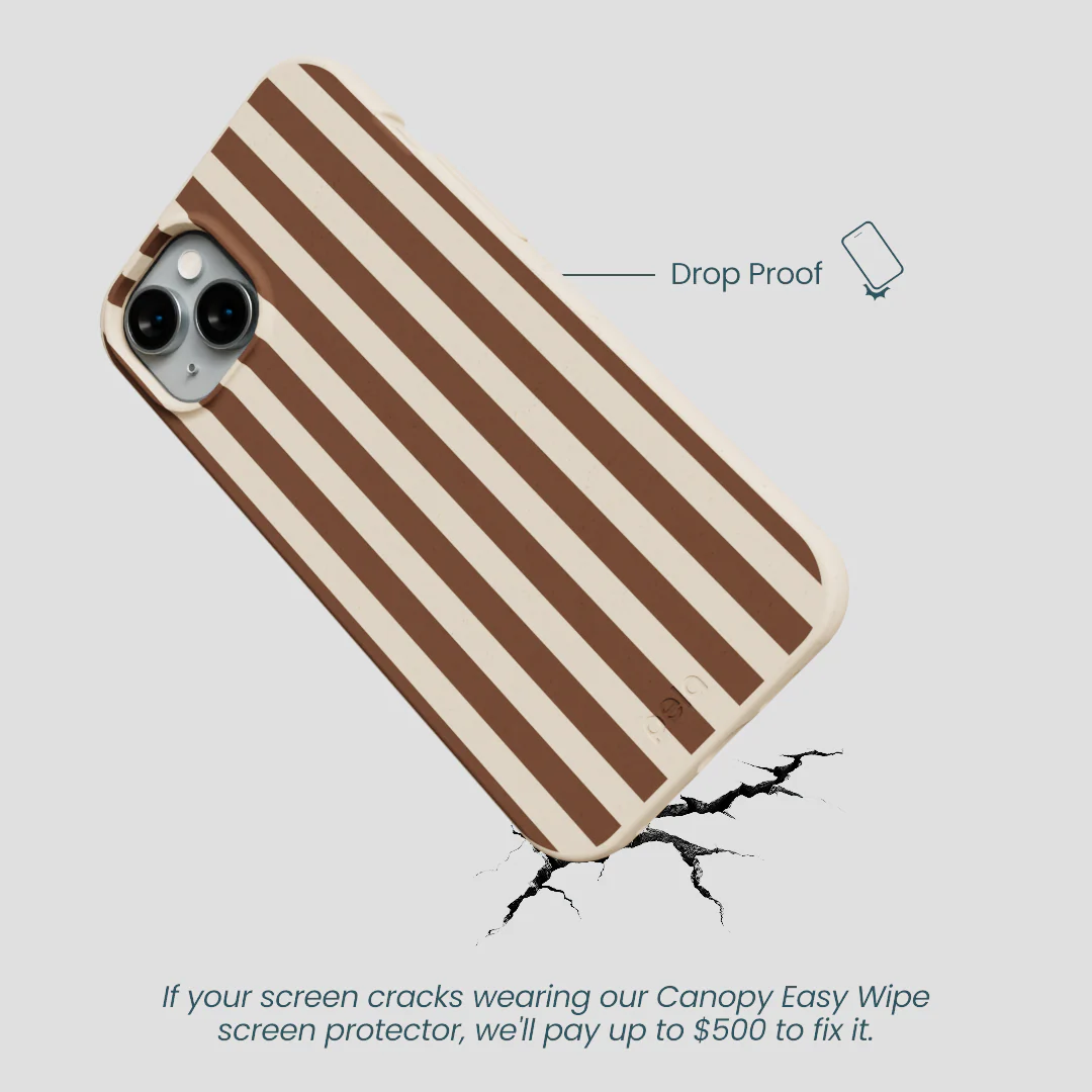 Seashell Fawn Stripes iPhone 15 Plus Case - Image 5