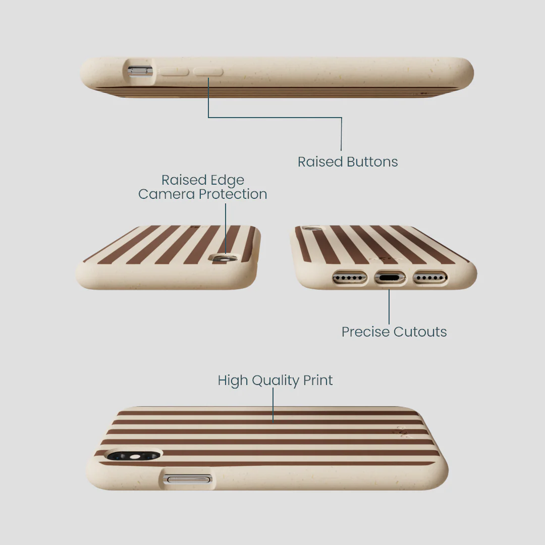 Seashell Fawn Stripes iPhone XR Case - Image 3
