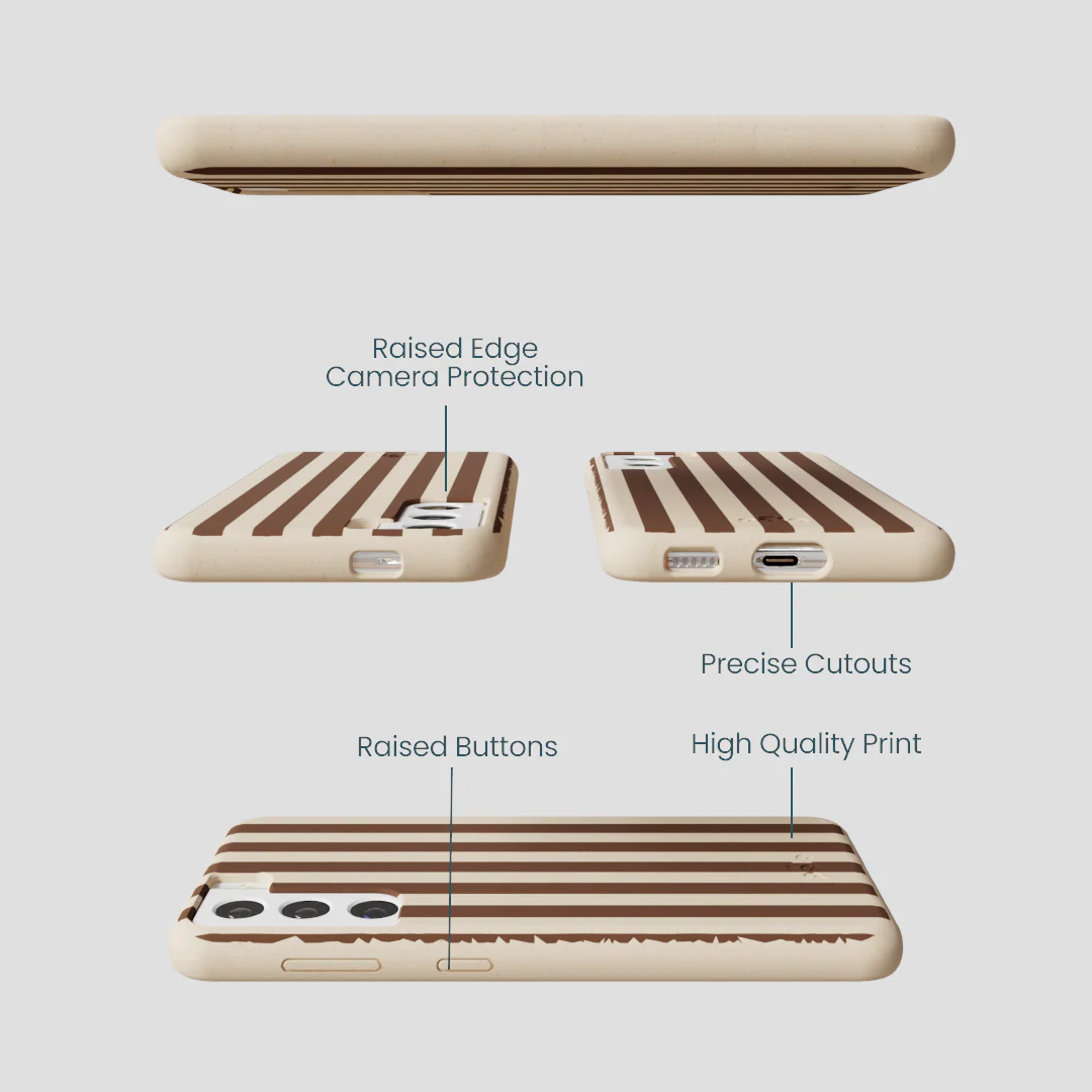 Seashell Fawn Stripes Samsung Galaxy S21 Case - Image 3