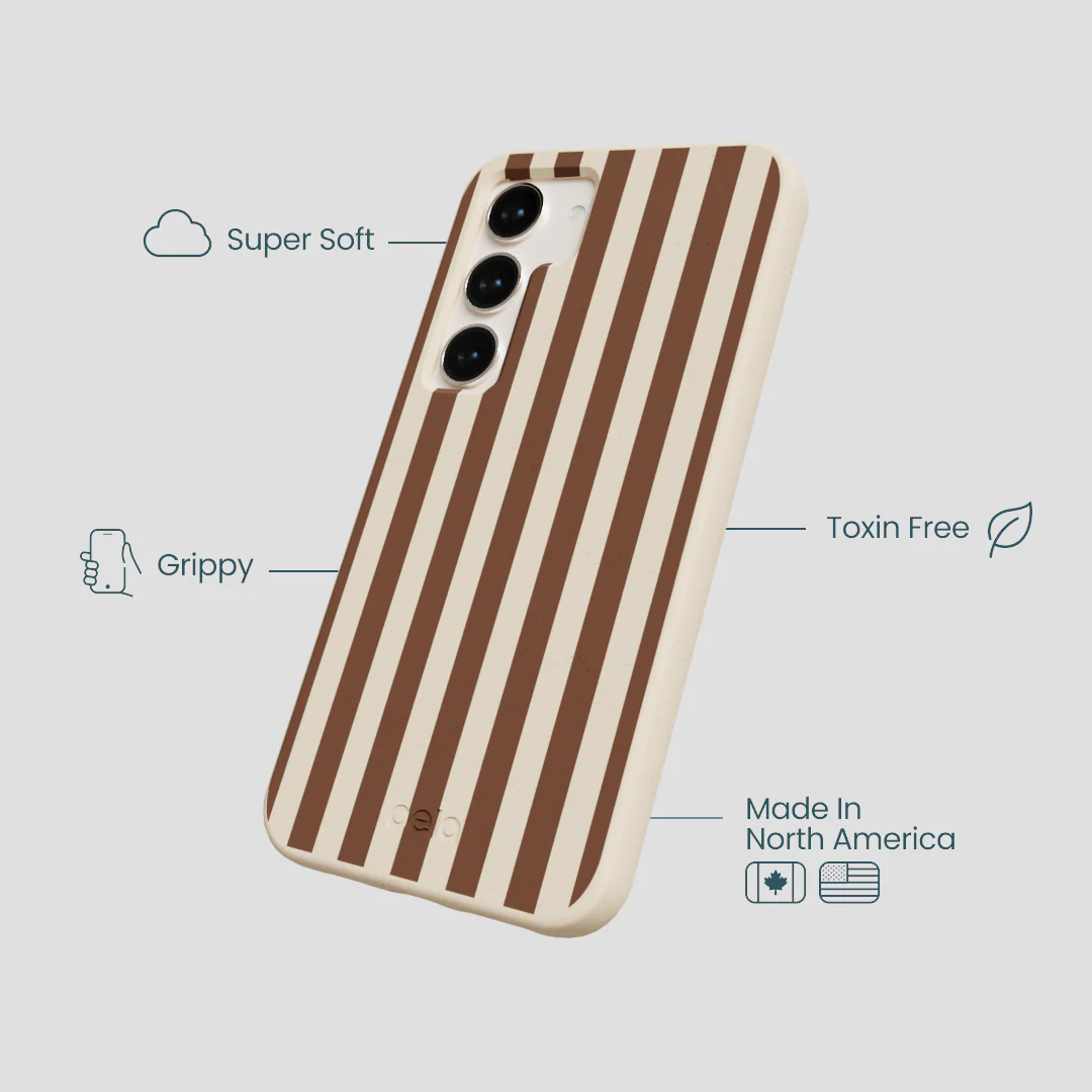 Seashell Fawn Stripes Samsung Galaxy S23 Case - Image 4