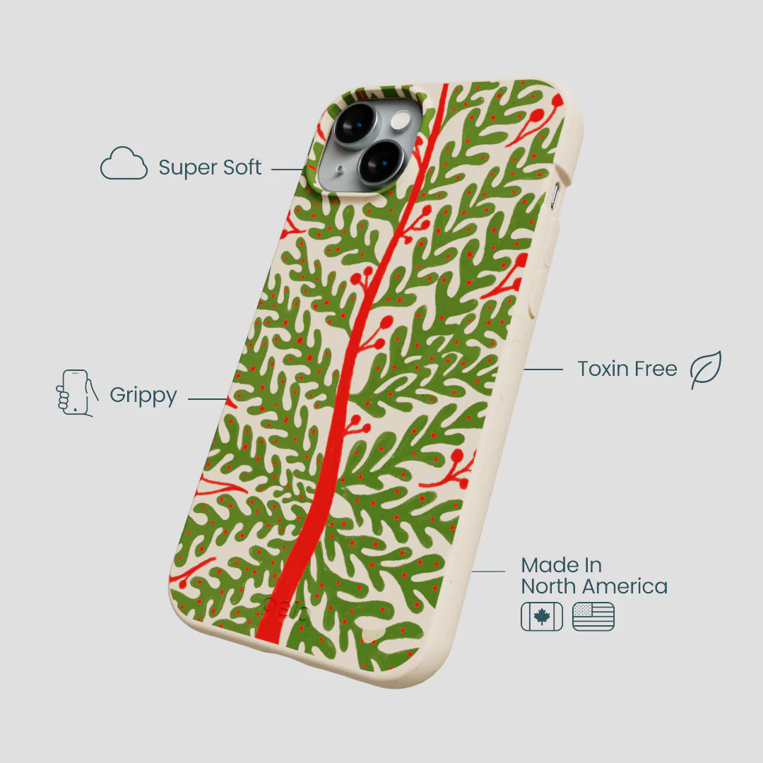 Seashell Festive Foliage iPhone 14 Plus Case - Image 4