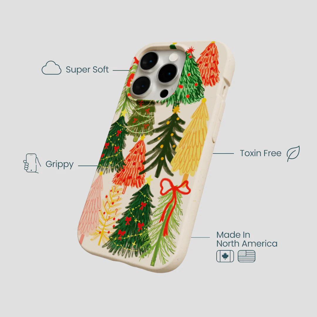 Seashell Festive Trees iPhone 14 Pro Case - Image 4