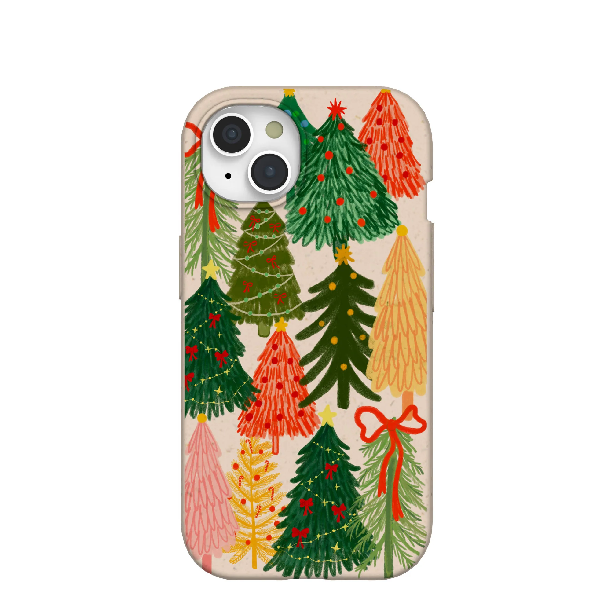 Seashell Festive Trees iPhone 15 Case
