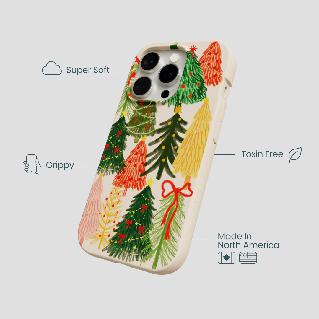 Seashell Festive Trees iPhone 15 Pro Case - Image 4