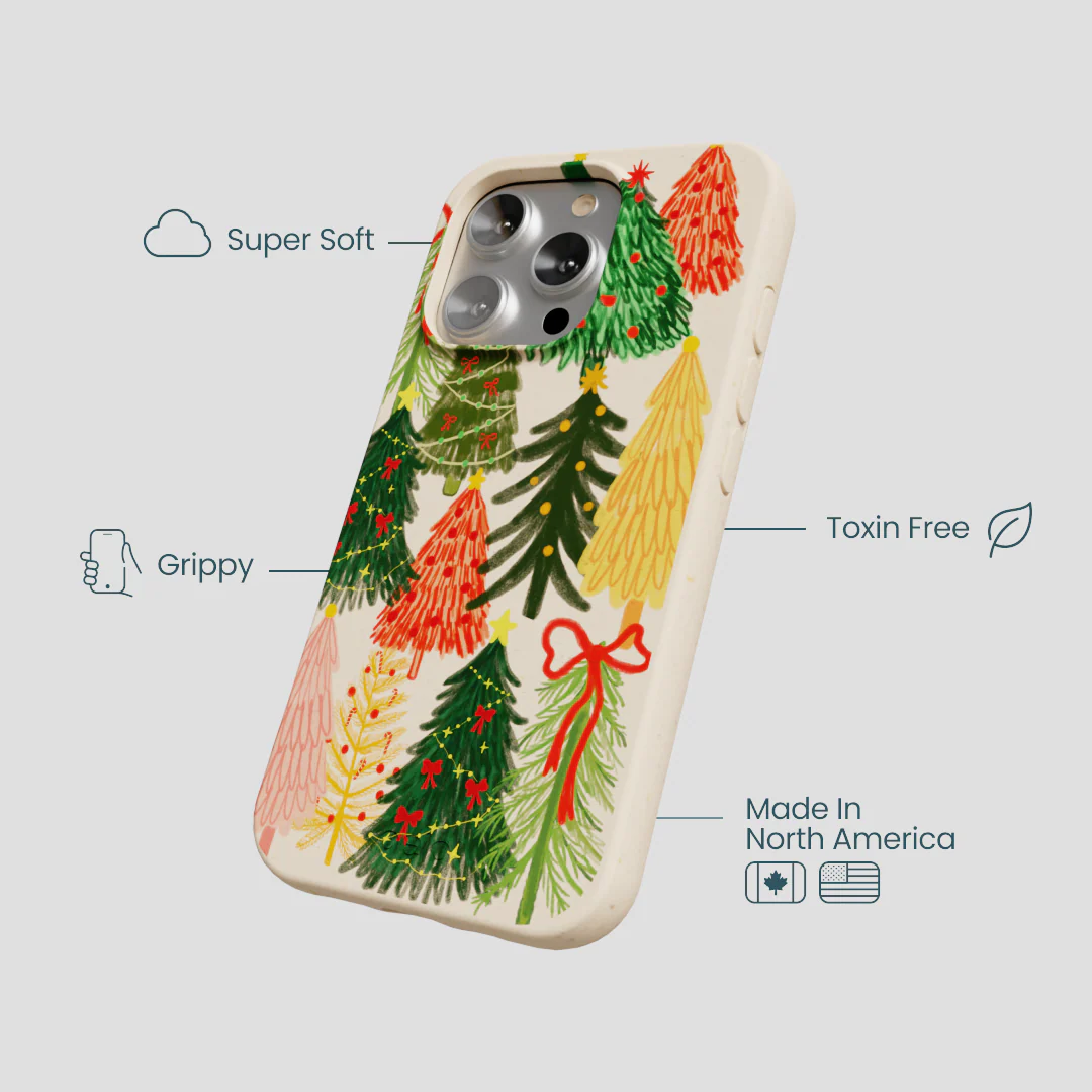 Seashell Festive Trees iPhone 16 Pro Case - Image 4