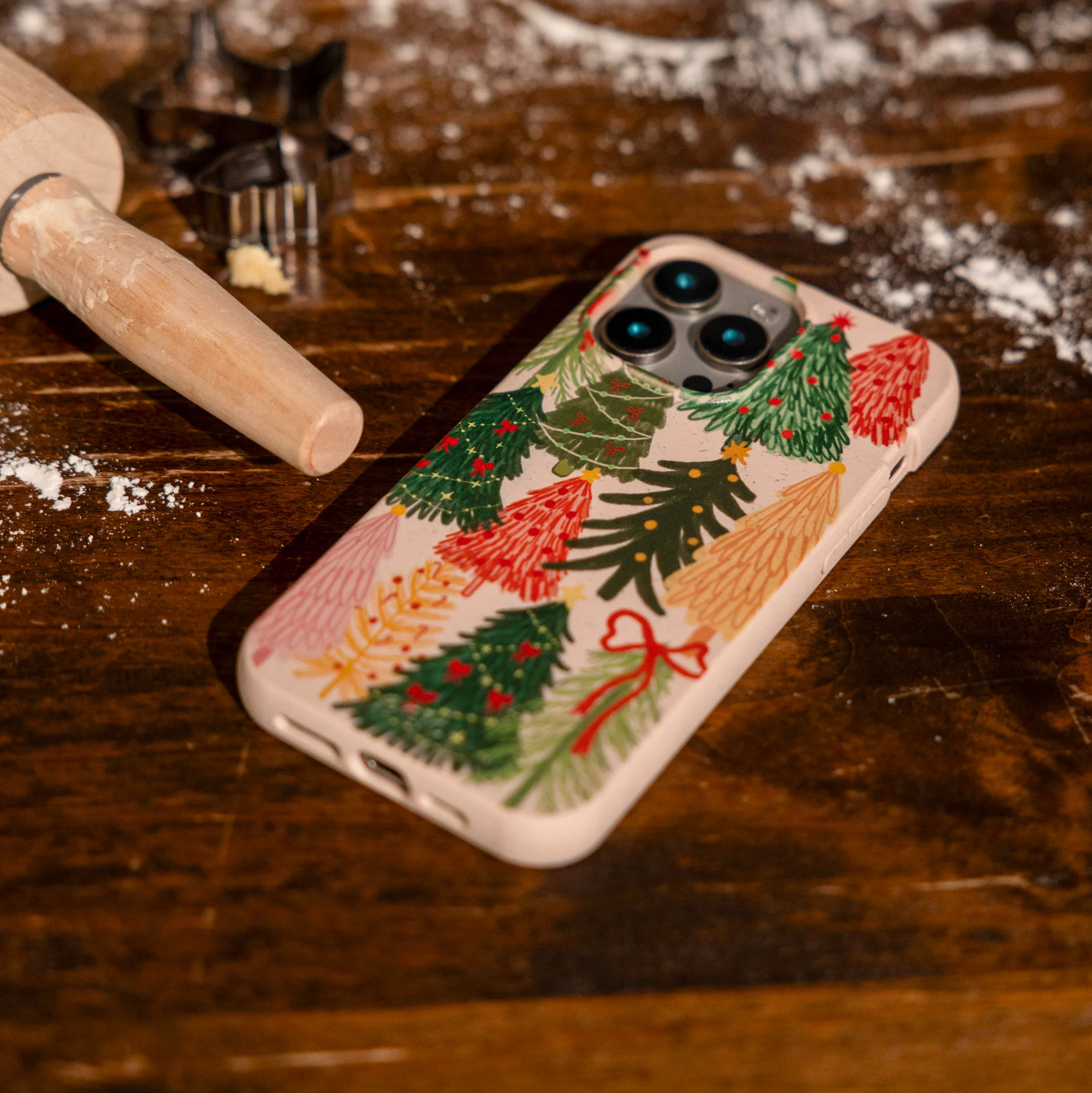 Seashell Festive Trees iPhone 17 Case - Image 6