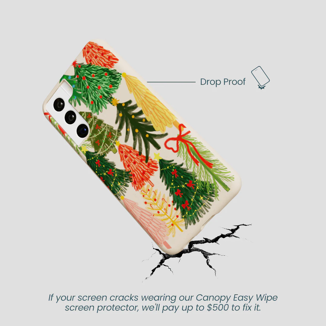 Seashell Festive Trees Samsung Galaxy S22 Case - Image 5