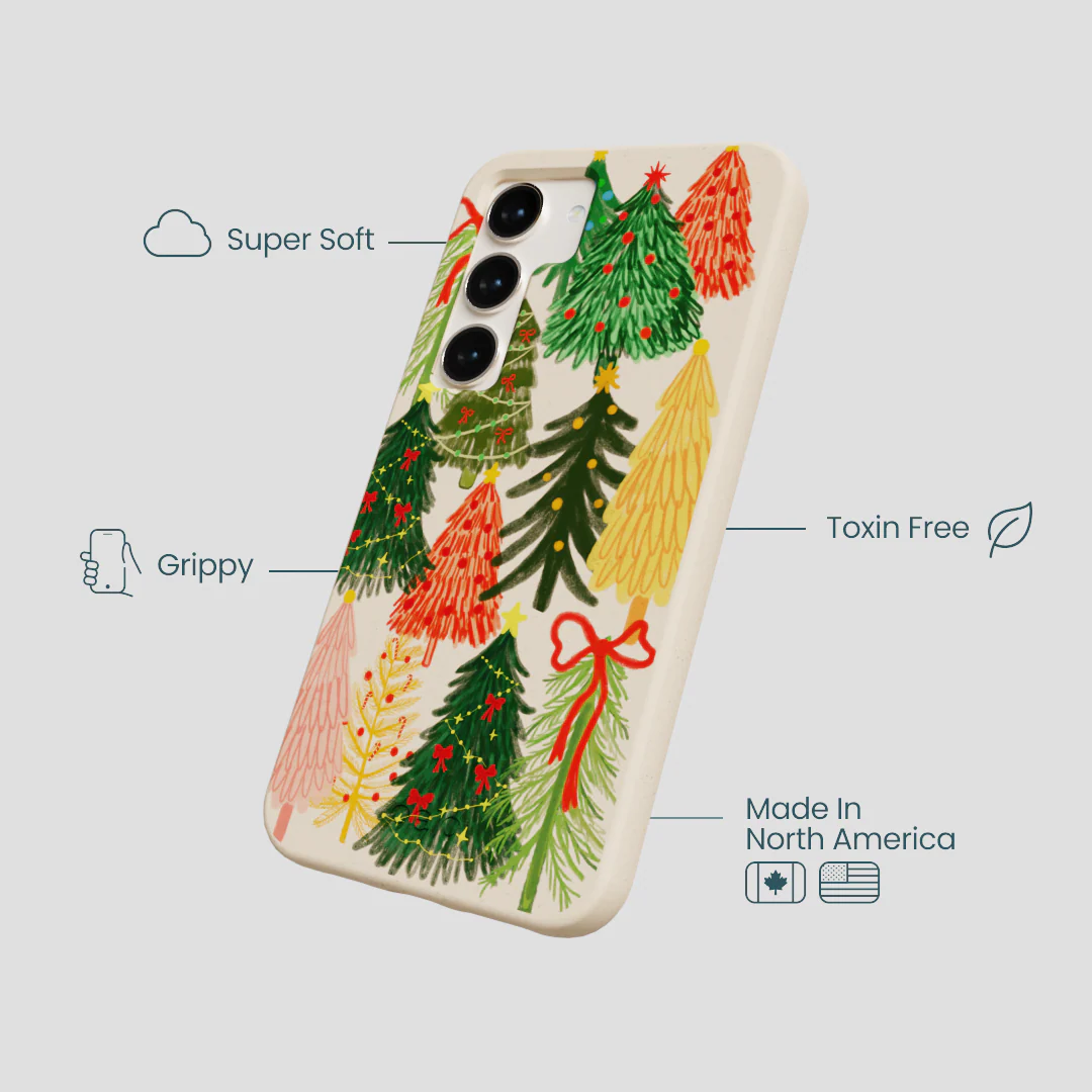 Seashell Festive Trees Samsung Galaxy S23 Case - Image 4
