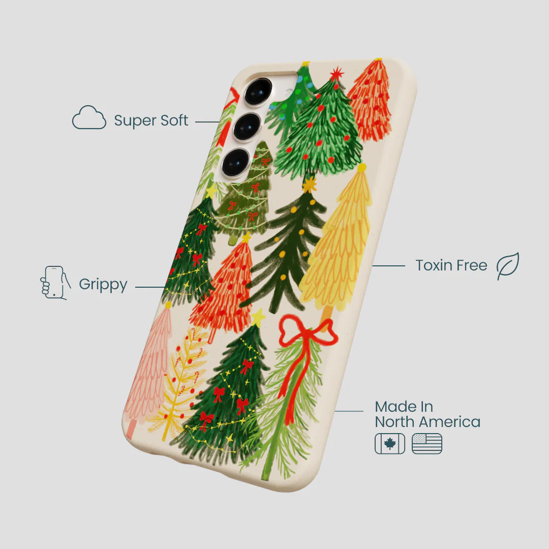 Seashell Festive Trees Samsung Galaxy S23+(Plus) Case - Image 4