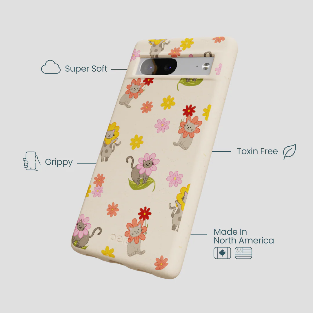 Seashell Flower Cats Google Pixel 7 Case - Image 3