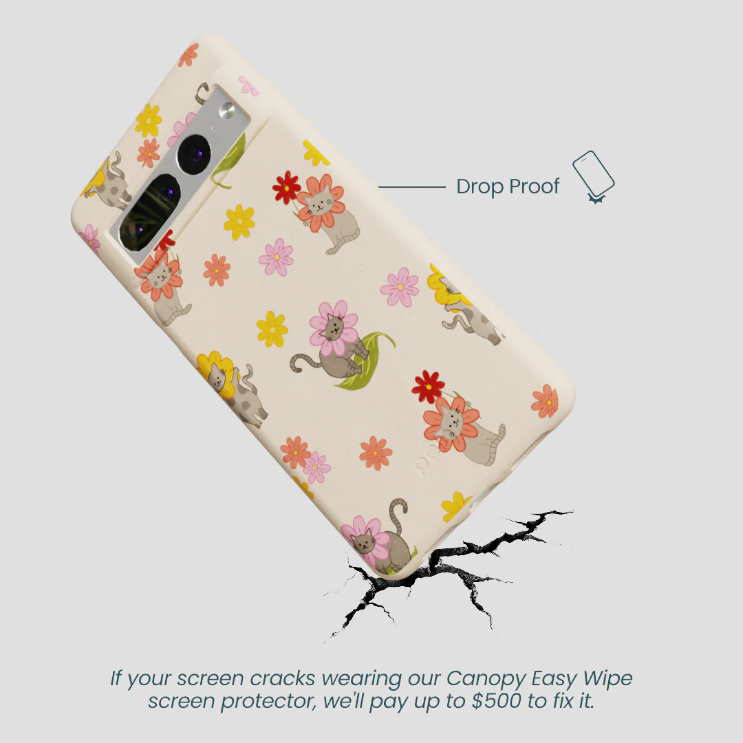 Seashell Flower Cats Google Pixel 7 Pro Case - Image 4