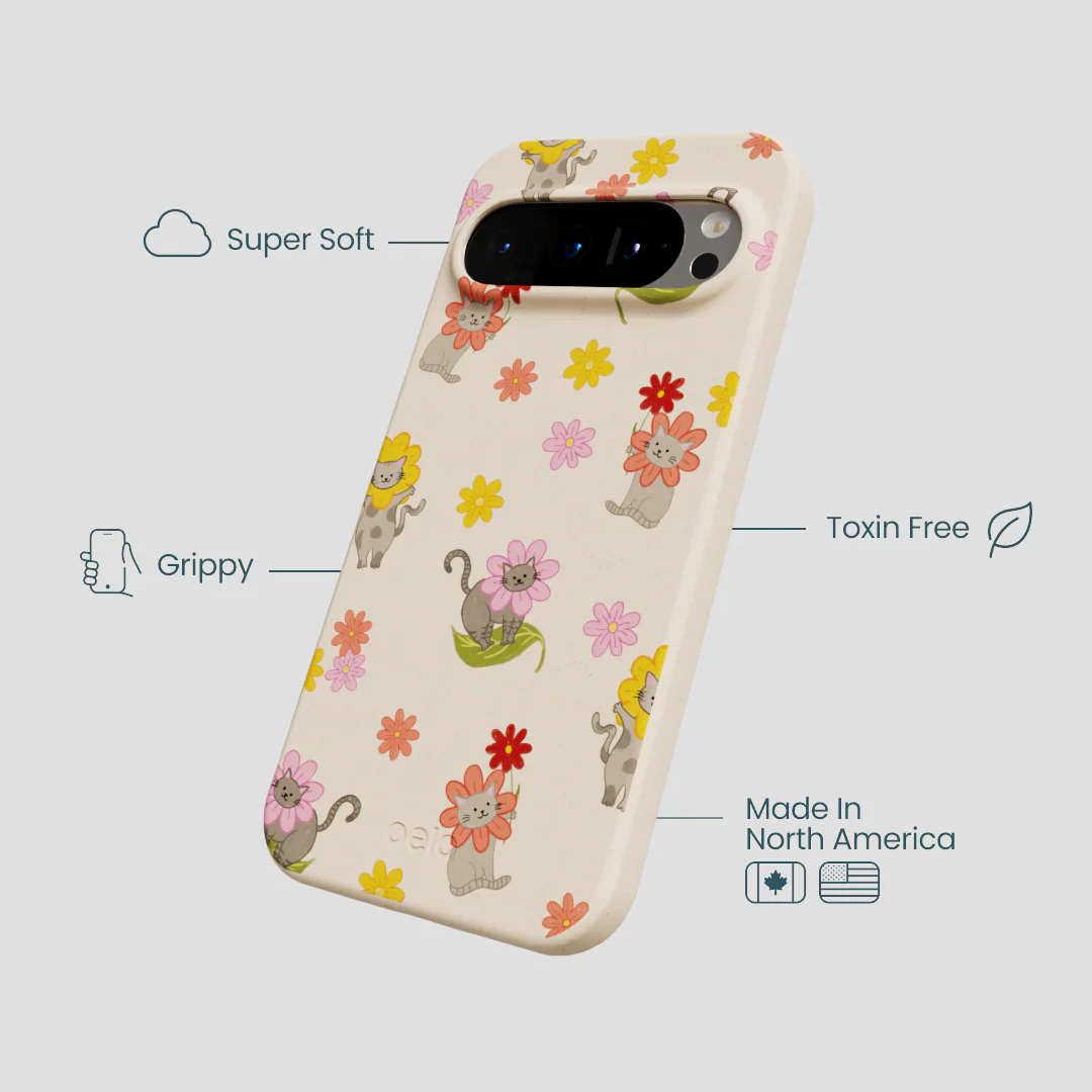 Seashell Flower Cats Google Pixel 9/9 Pro Case - Image 3