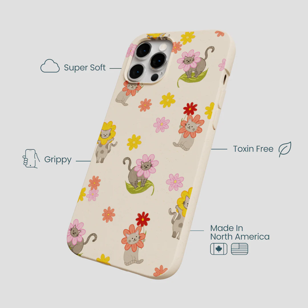 Seashell Flower Cats iPhone 12 Pro Max Case - Image 3
