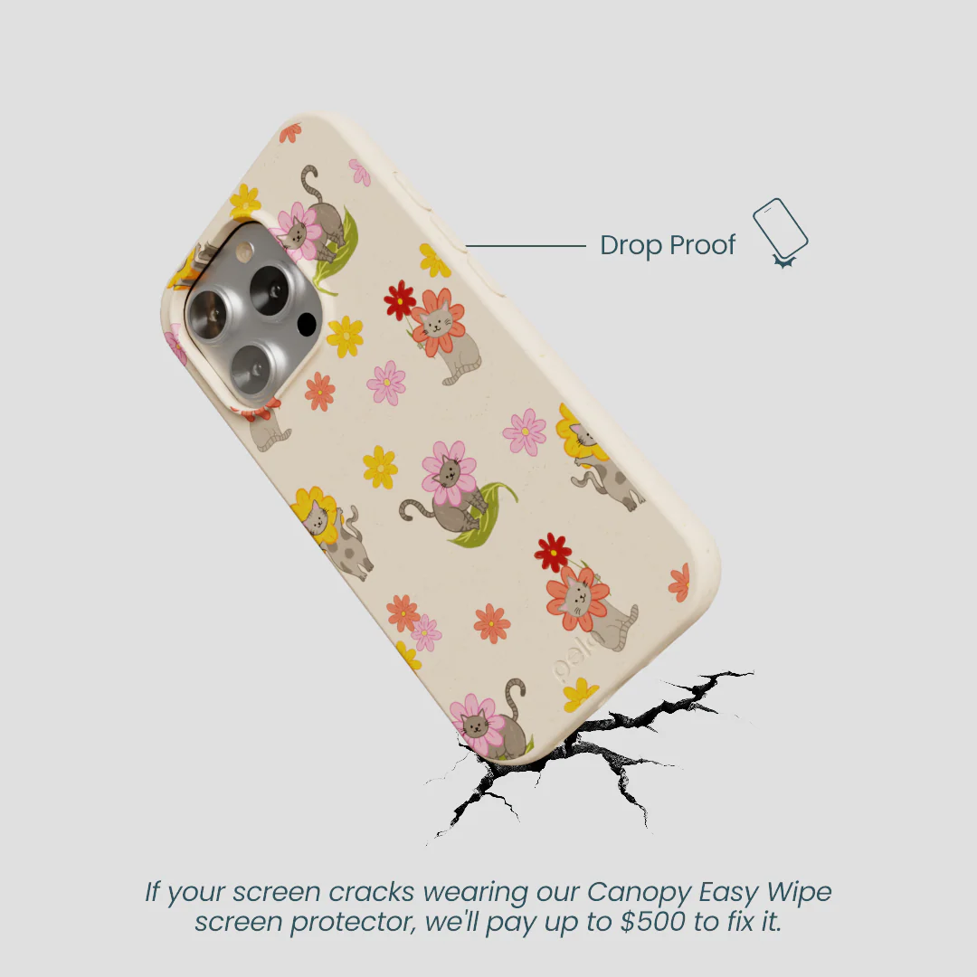 Seashell Flower Cats iPhone 16 Pro Case - Image 5
