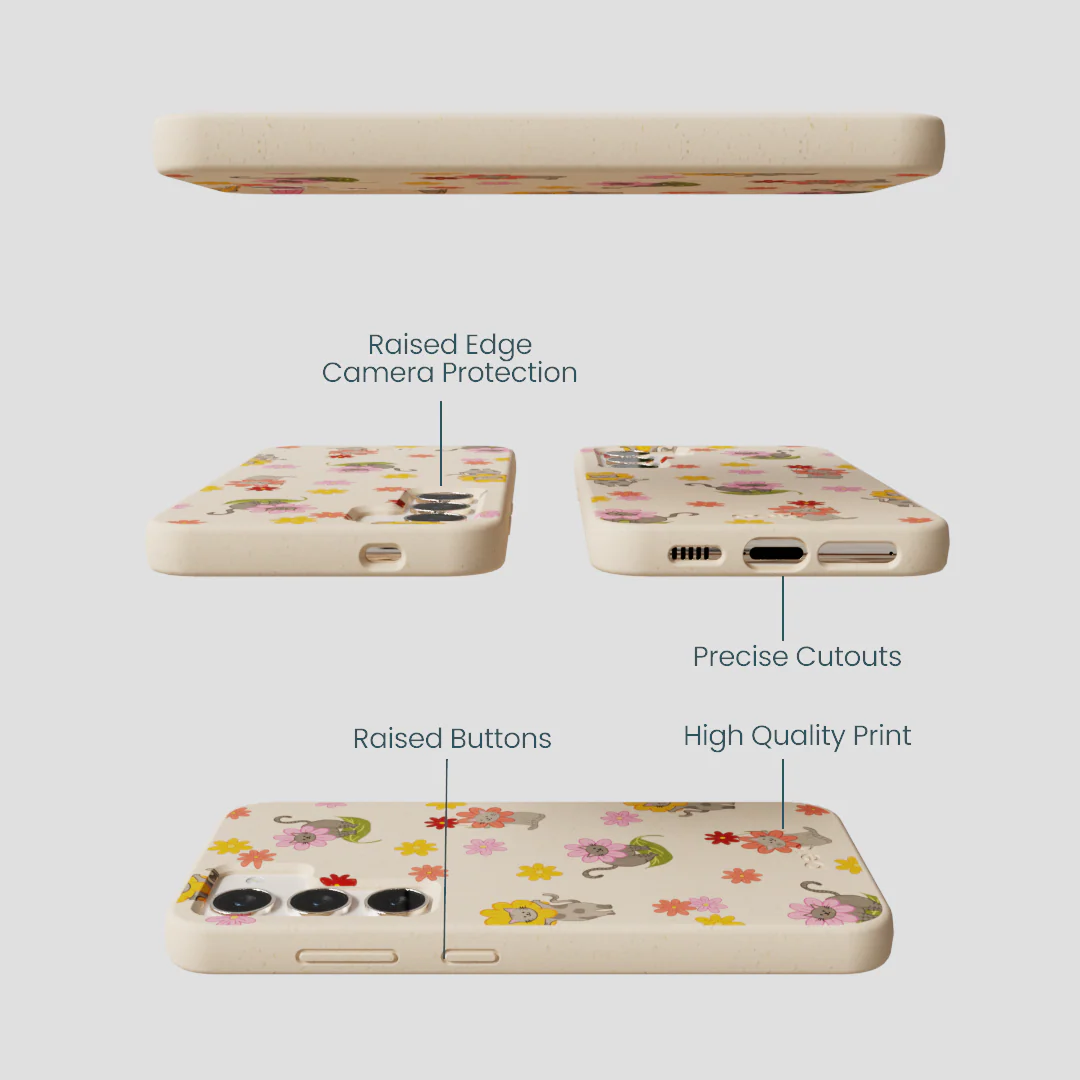 Seashell Flower Cats Samsung Galaxy S23 Case - Image 2