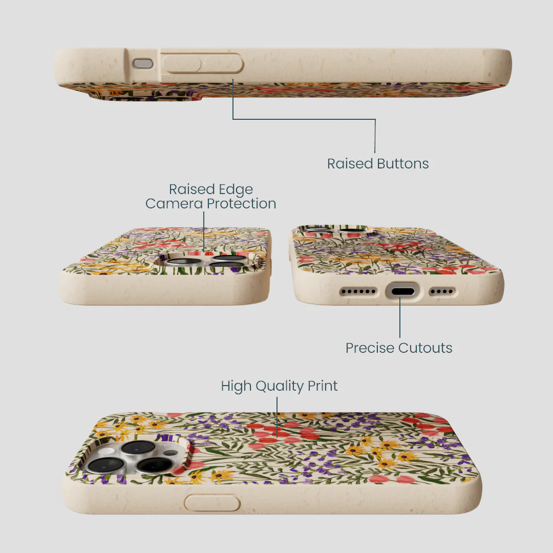 Seashell Flower Field iPhone 14 Pro Max Case - Image 3