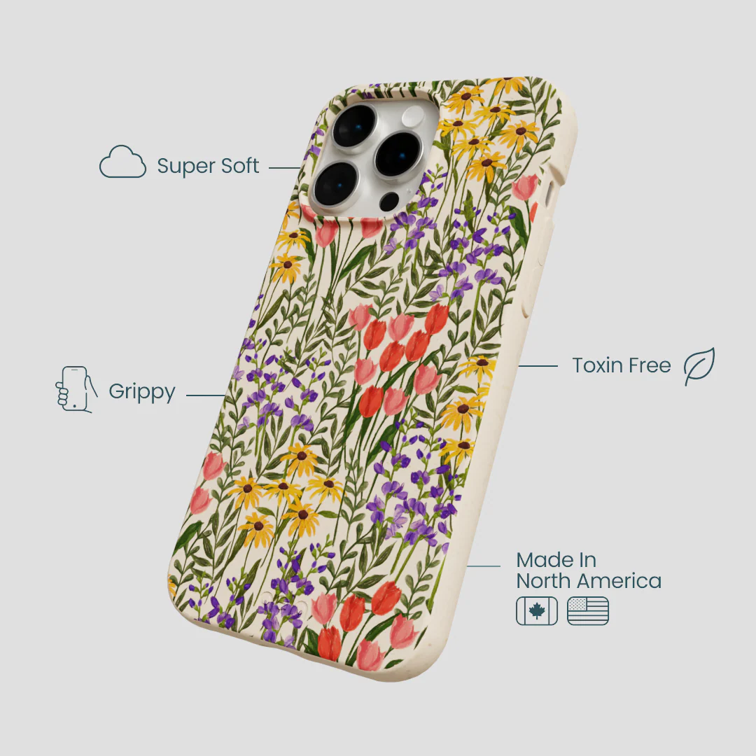 Seashell Flower Field iPhone 14 Pro Max Case - Image 4