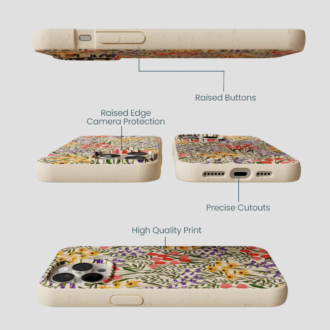 Seashell Flower Field iPhone 15 Pro Max Case - Image 3