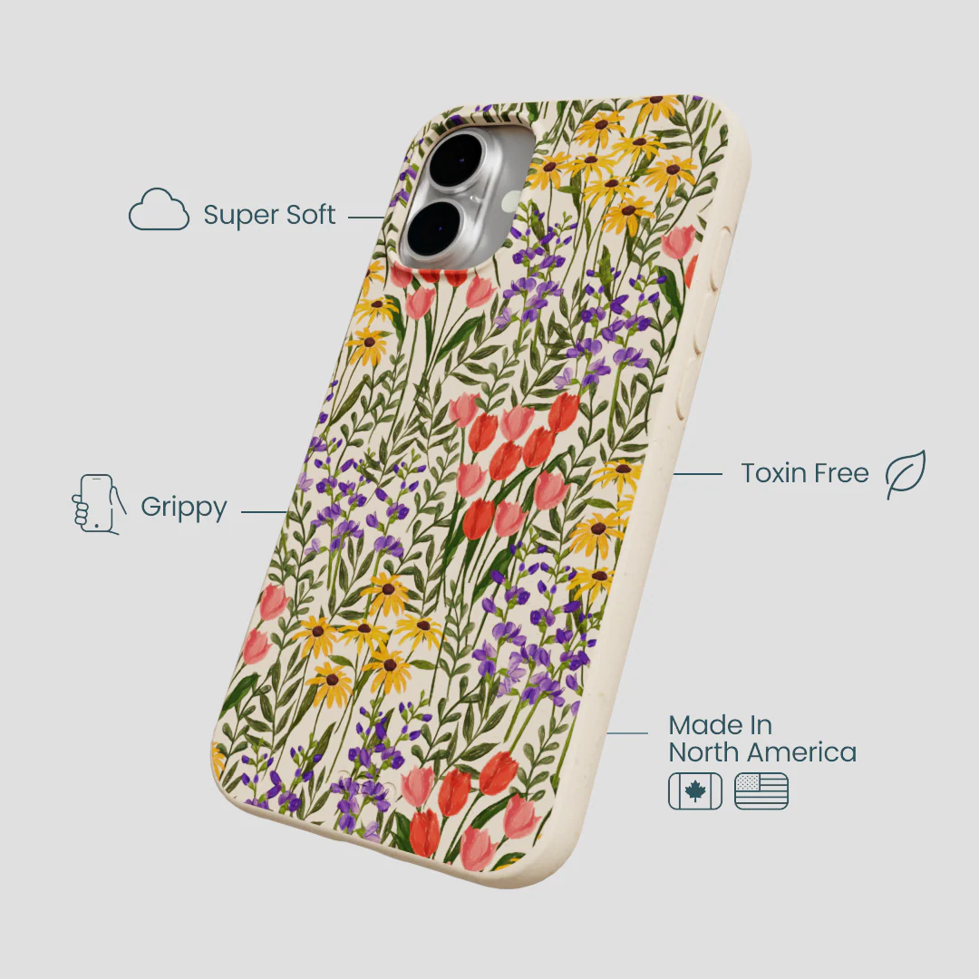 Seashell Flower Field iPhone 16 Plus Case - Image 4