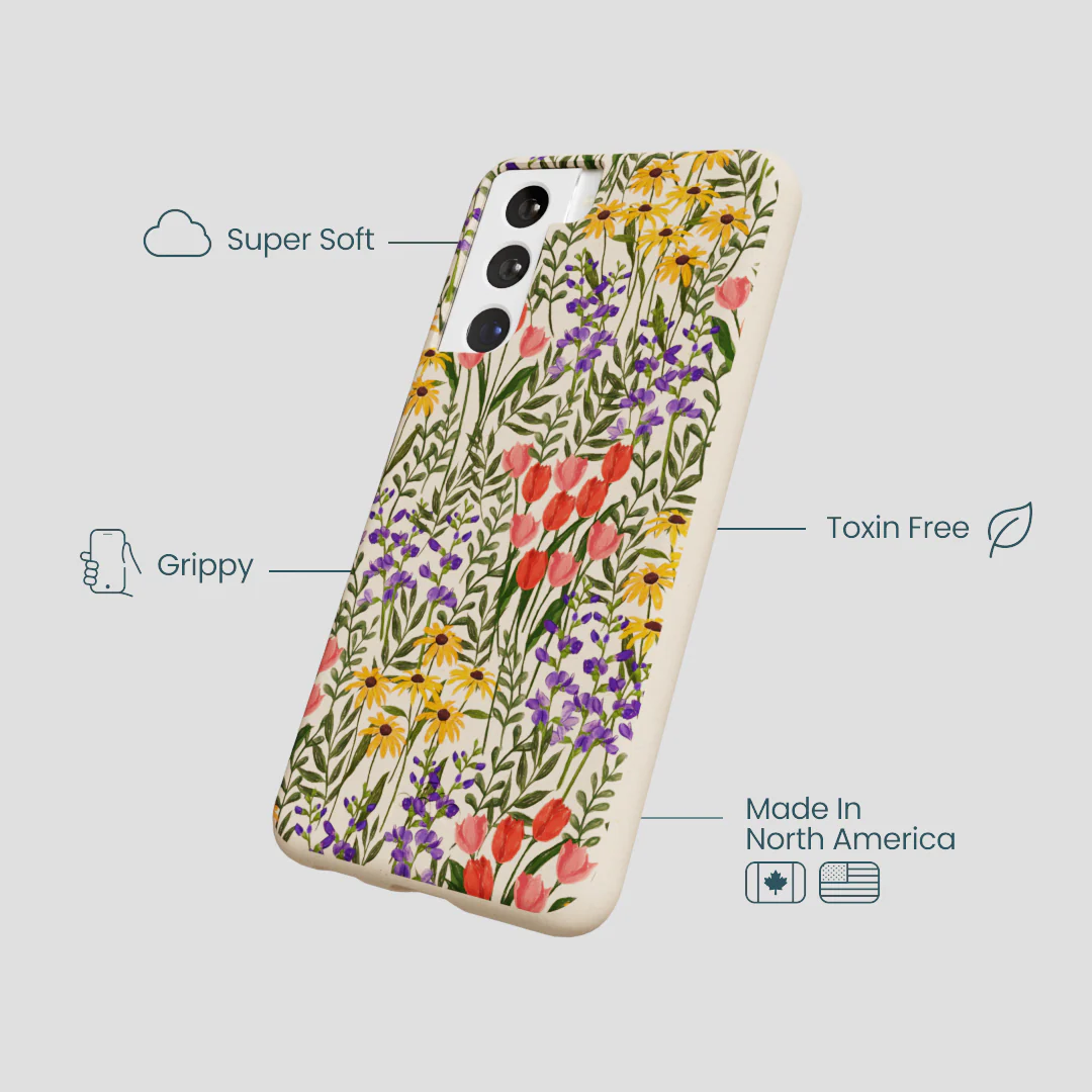 Seashell Flower Field Samsung Galaxy S21 Case - Image 4