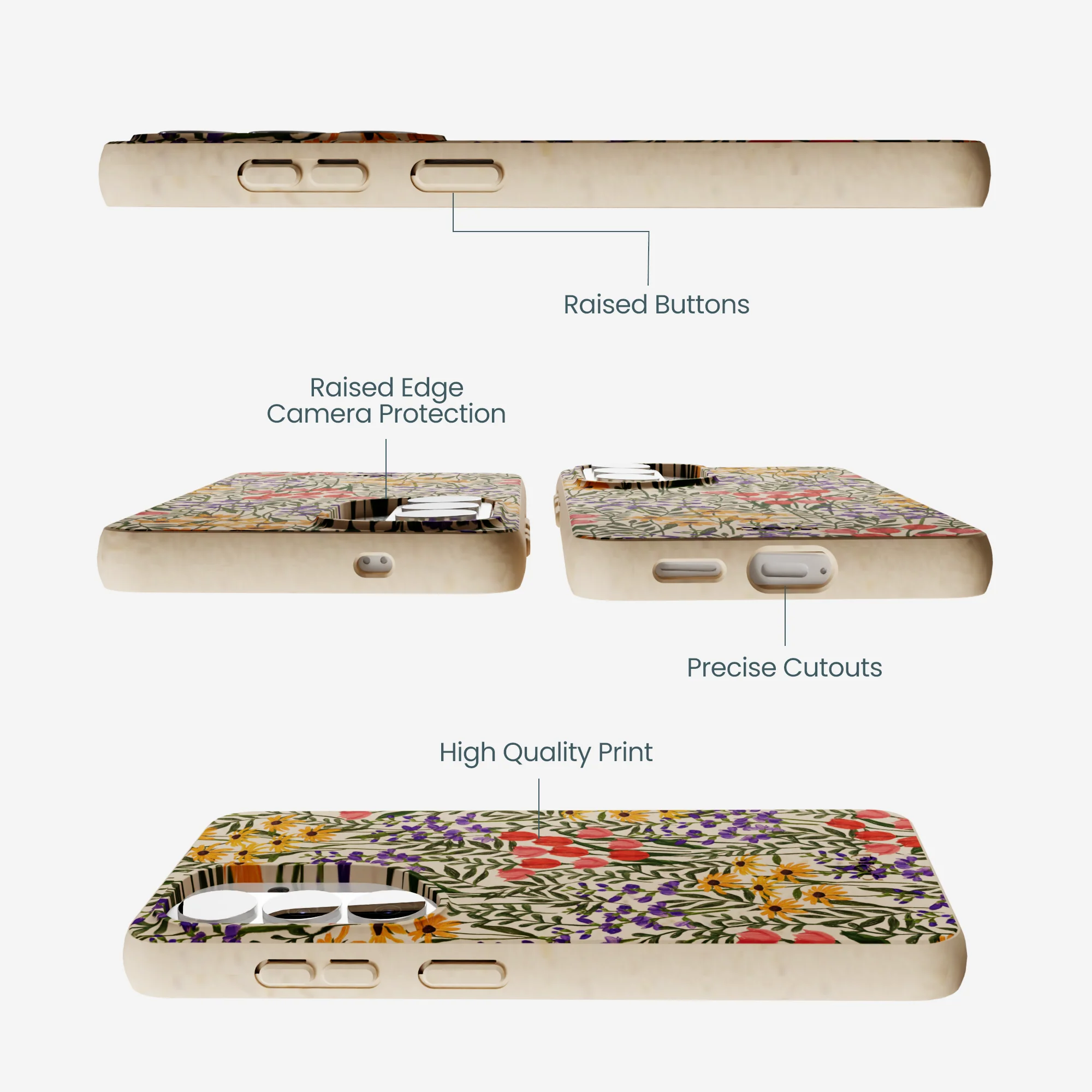 Seashell Flower Field Samsung Galaxy S26 Case - Image 3