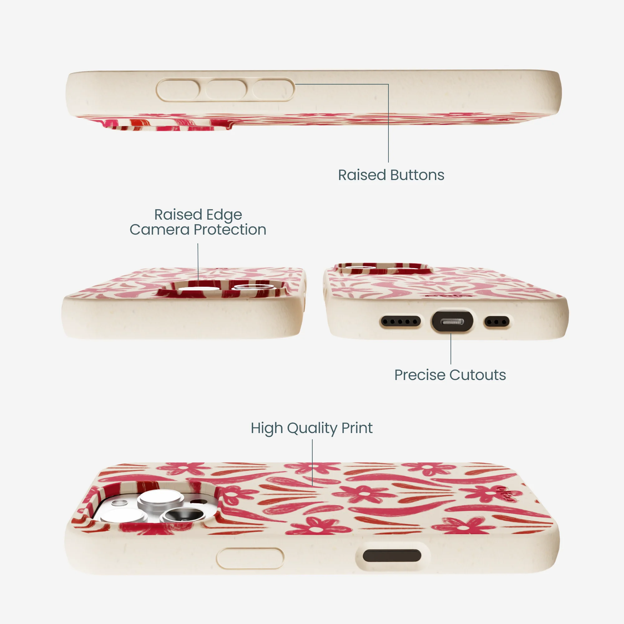 Seashell Flower Stack iPhone 16 Pro Max Case - Image 3