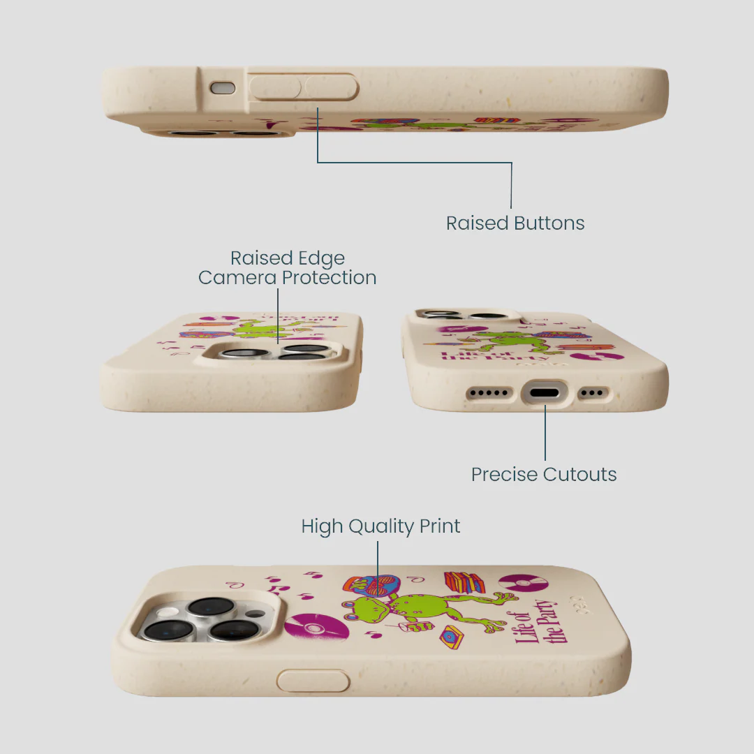 Seashell Frog Party iPhone 14 Pro Case - Image 3