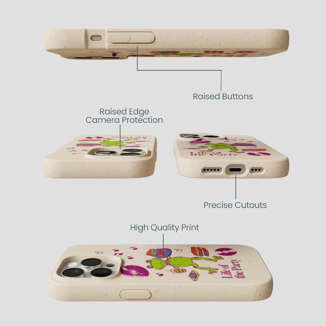 Seashell Frog Party iPhone 15 Pro Case - Image 3