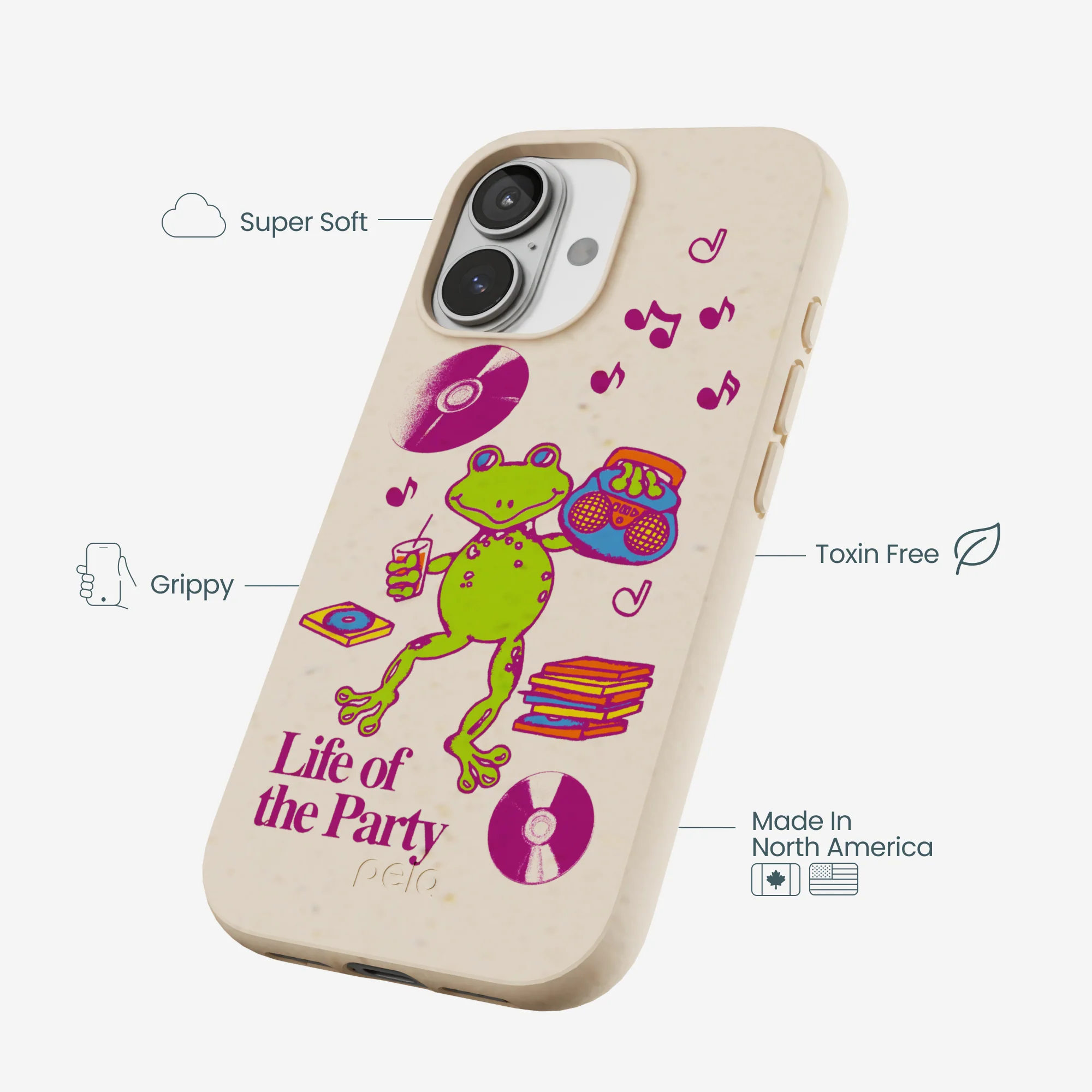 Seashell Frog Party iPhone 17 Case - Image 4